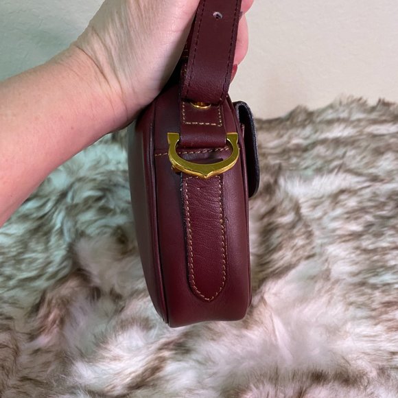 Vintage authentic de CARTIER BORDEAUX crossbody - Picture 5 of 12